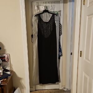 SHEIN Black Maxi Dress with Silver Accents